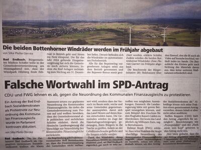 Artikel Oberhessische Presse 10.02.2015